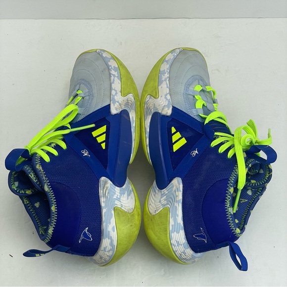 Adidas Exhibit Select Candace Parker Mid Basketball Shoes Size 8.5 blue yellow - Picture 7 of 13